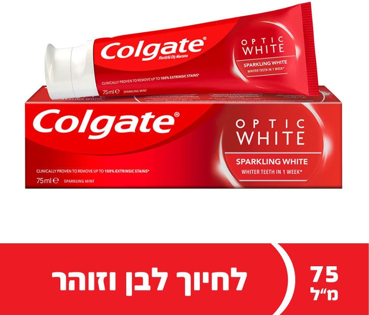 משחת שיניים אופטיק ווייט ספרקלינג למראה שיניים לבנות יותר