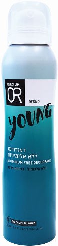 YOUNG דאודורנט ללא אלכוהול בניחוח מרענן ללא אלומיניום - כחול