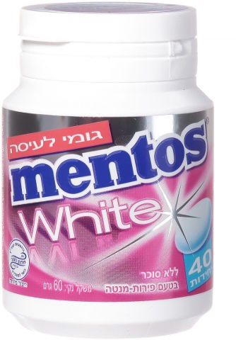 וויט גומי לעיסה ללא סוכר בטעם פירות-מנטה